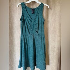 Wrangler Green Ruched Midi Sundress